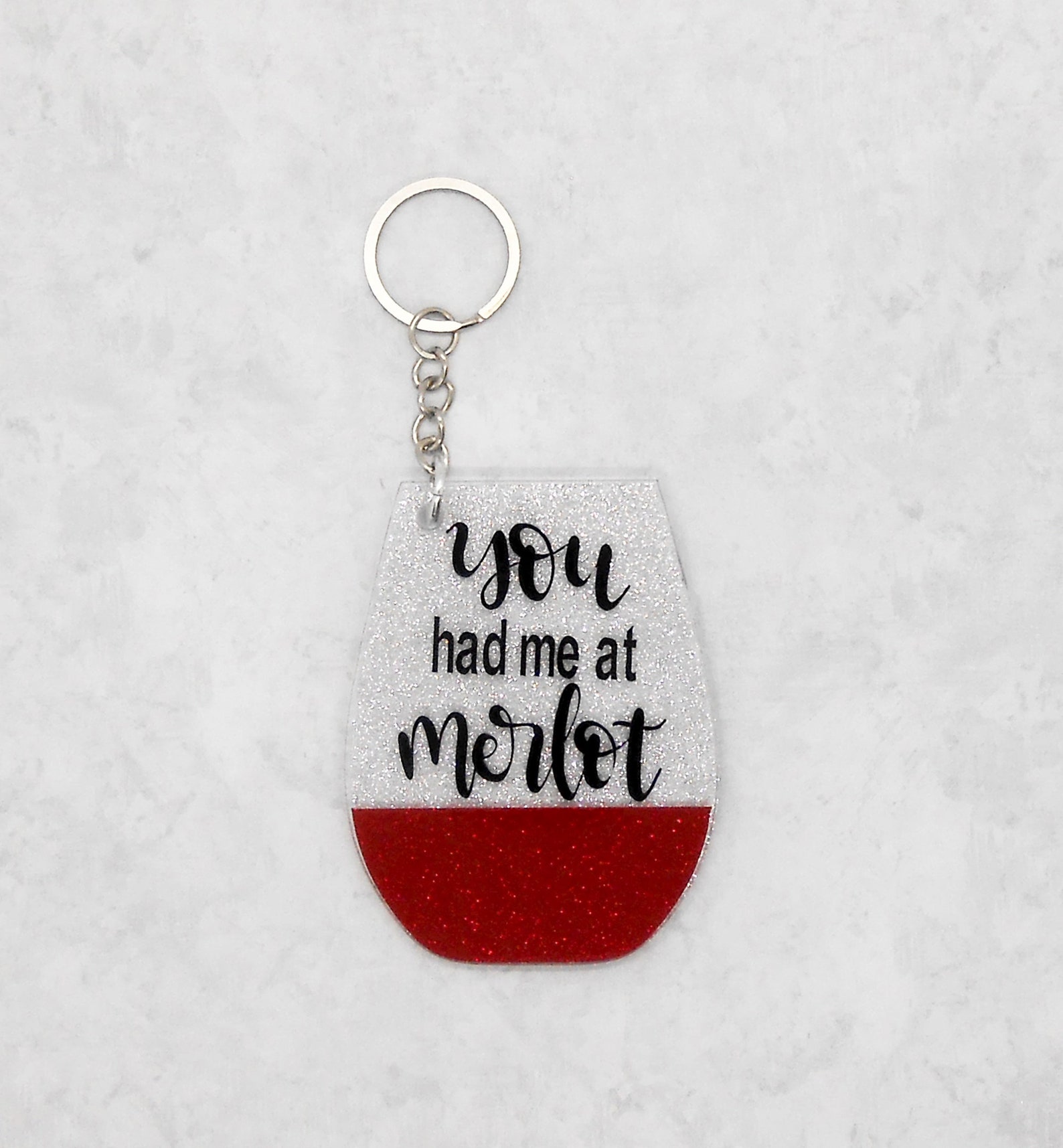 Wine Glass Keychain Stemless Wine Glass Etsy