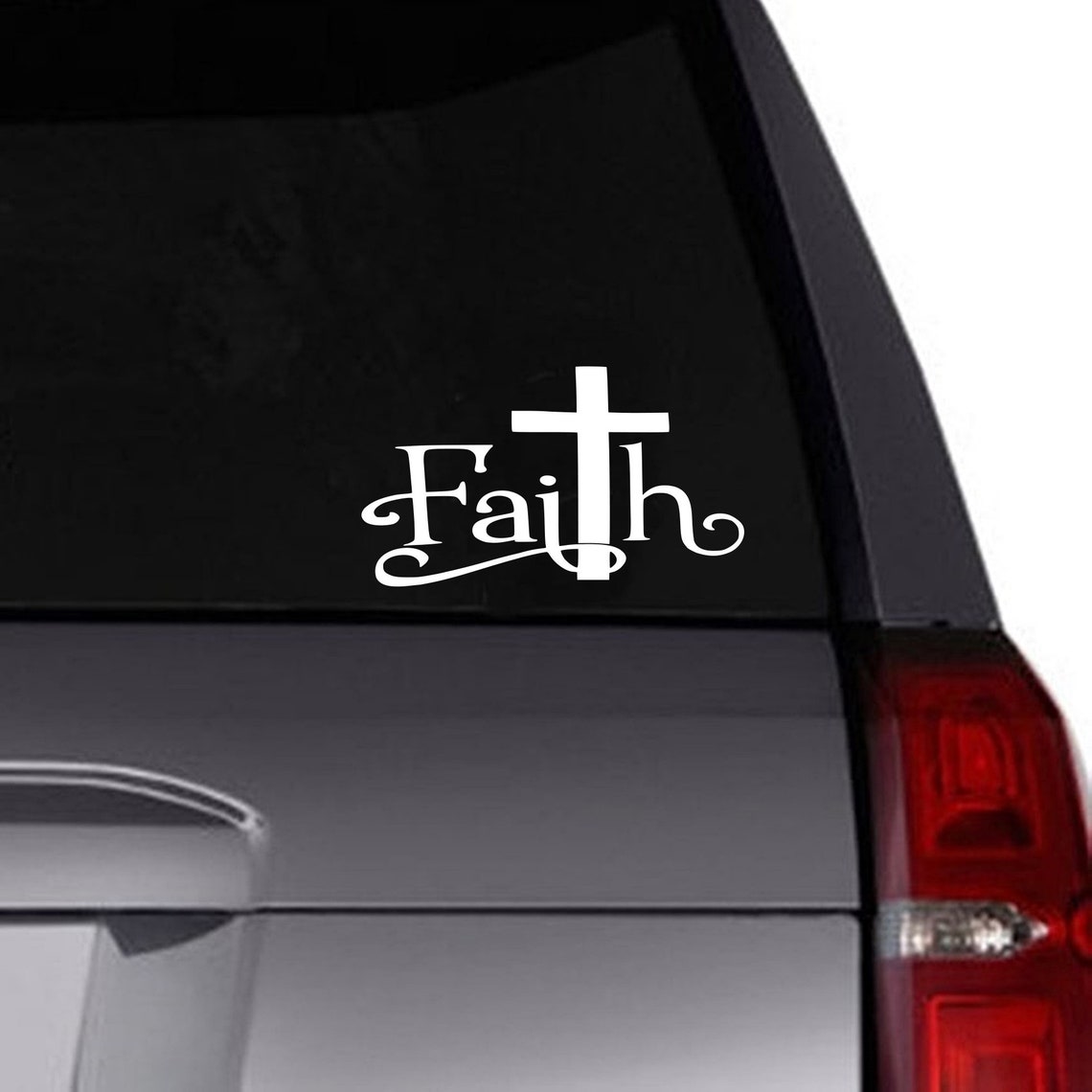 Faith Cross Car Decal Faith Cross Sticker Faith Cross Etsy
