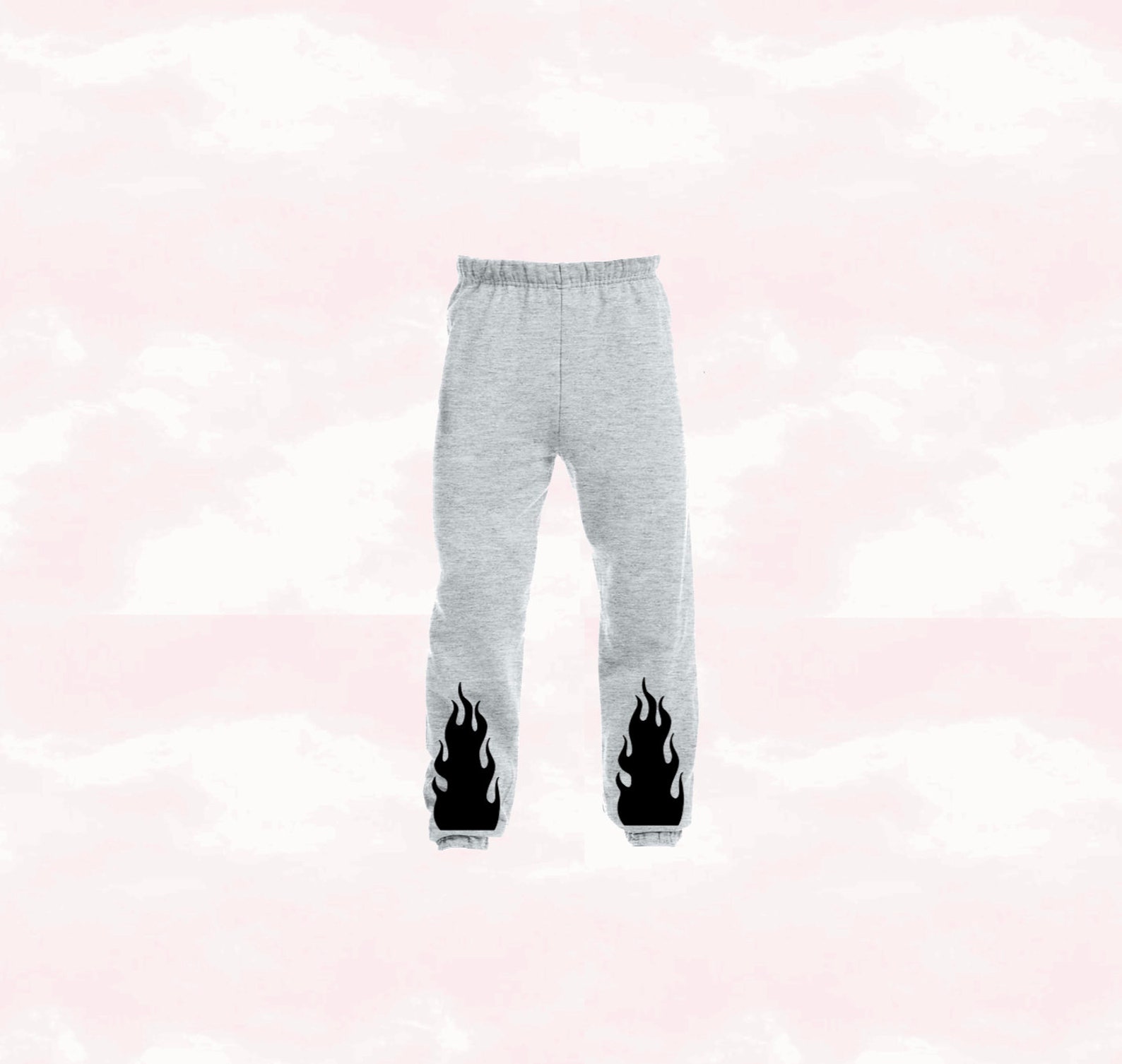 Flame Sweatpants Flame Joggers Cute Sweatpants Lightning | Etsy