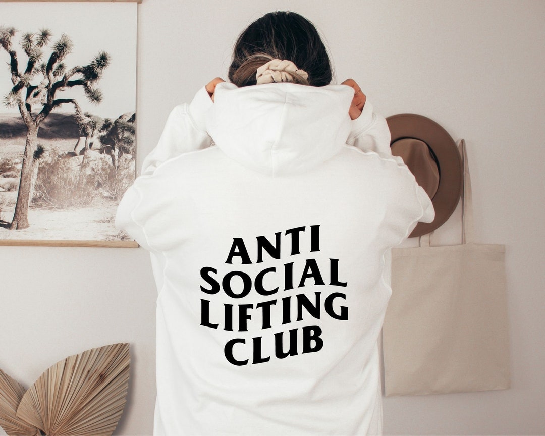 Anti Social Lifting Club Hoodie Workout Hoodie Gym Hoodie - Etsy