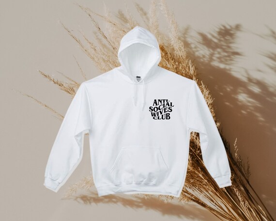 HayleighsHandcrafted Anti Social Wives Club Hoodie | Wife Hoodie | Wife Crewneck | Wife Sweatshirt | Bride Sweatshirt | Anti Social Hoodie | Wifey Hoodie | Bride