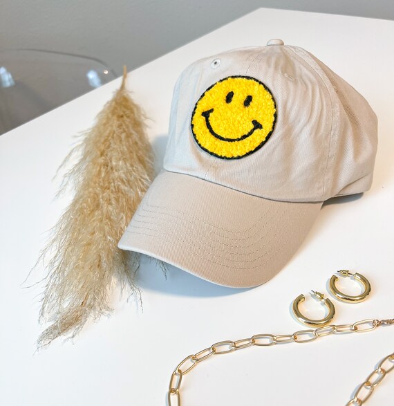 Smiley Face Hat Neutral Hat Tan Hat 