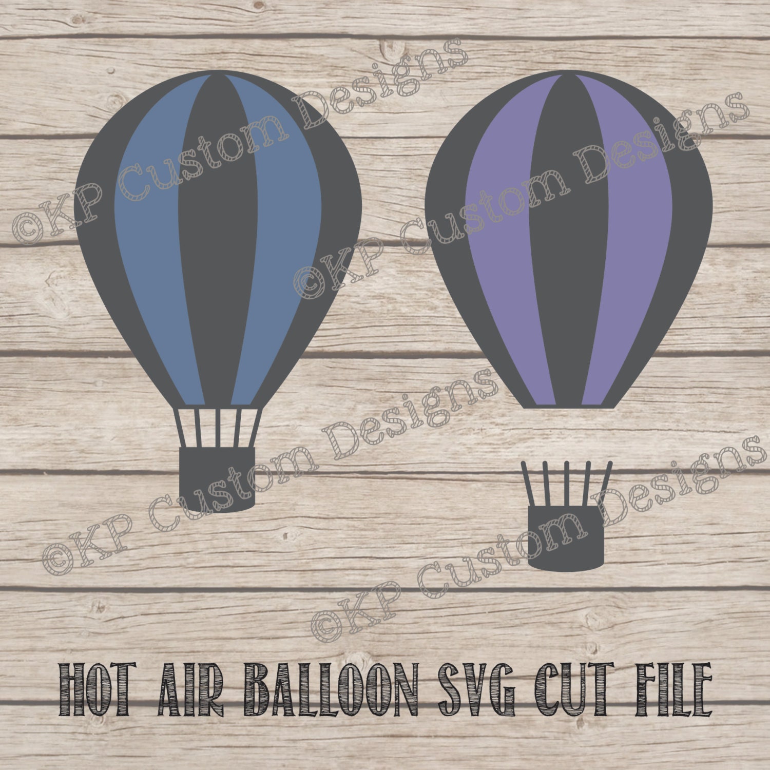 Download 2 Color Hot Air Balloon Cut File SVG Personal Use Only | Etsy
