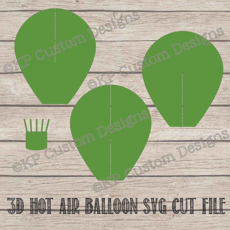 Download 3D Hot Air Balloon Cut File SVG Personal Use Only | Etsy
