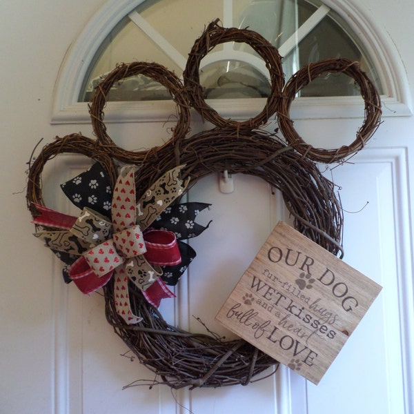 Dog Paw Wreath - Etsy