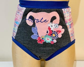 High Waisted Undies embroidered Vote