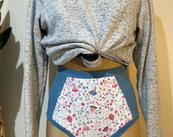 High Waisted Undies Floral Fairy/Blue
