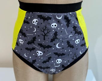 High Waisted Undies| Bat skull and skull mesh