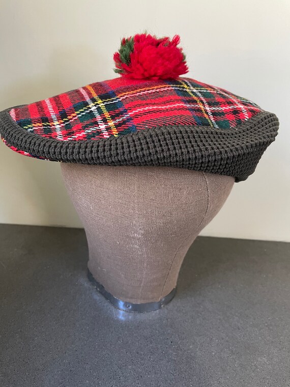 Vintage Plaid Scottish Tam/pageboy Hat 