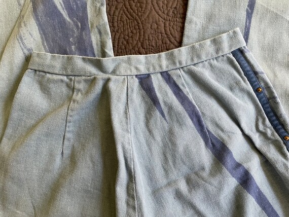 Women’s Denim Pants Vintage Indigo Acid Dye Brass… - image 10