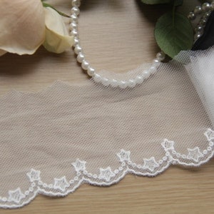 Hand Made DIY Accessories Japanese Cotton Net Cotton Thread Star Mesh Embroidery Lace Trim Width 6cm