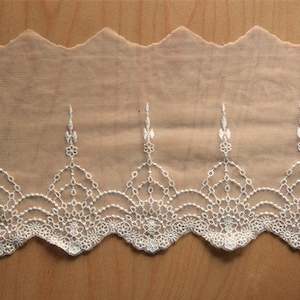 Handmade Diy Lace Clothing Accessories Gorgeous Wave Curtain Mesh Mesh Embroidered Lace Trim Width 14cm