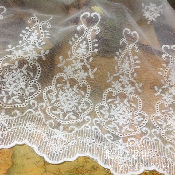 Net cloth embroidery