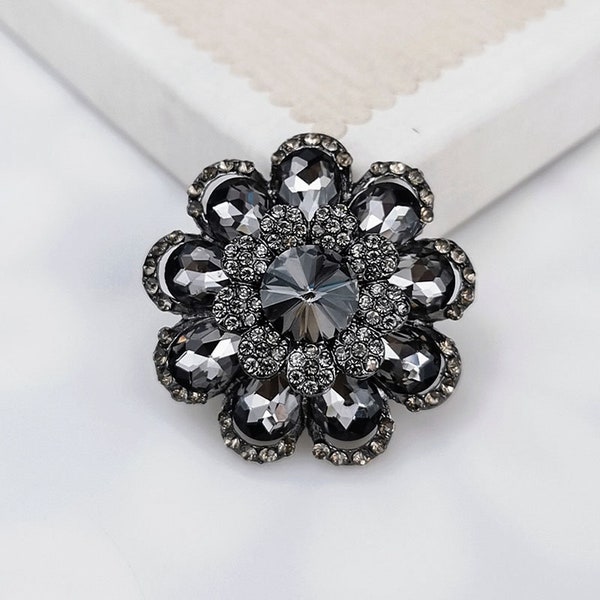 Rhinestone Button - Etsy