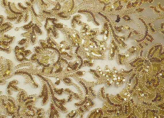 Lurex Spitze Goldenen Pailletten Spitzen Stoff Florale