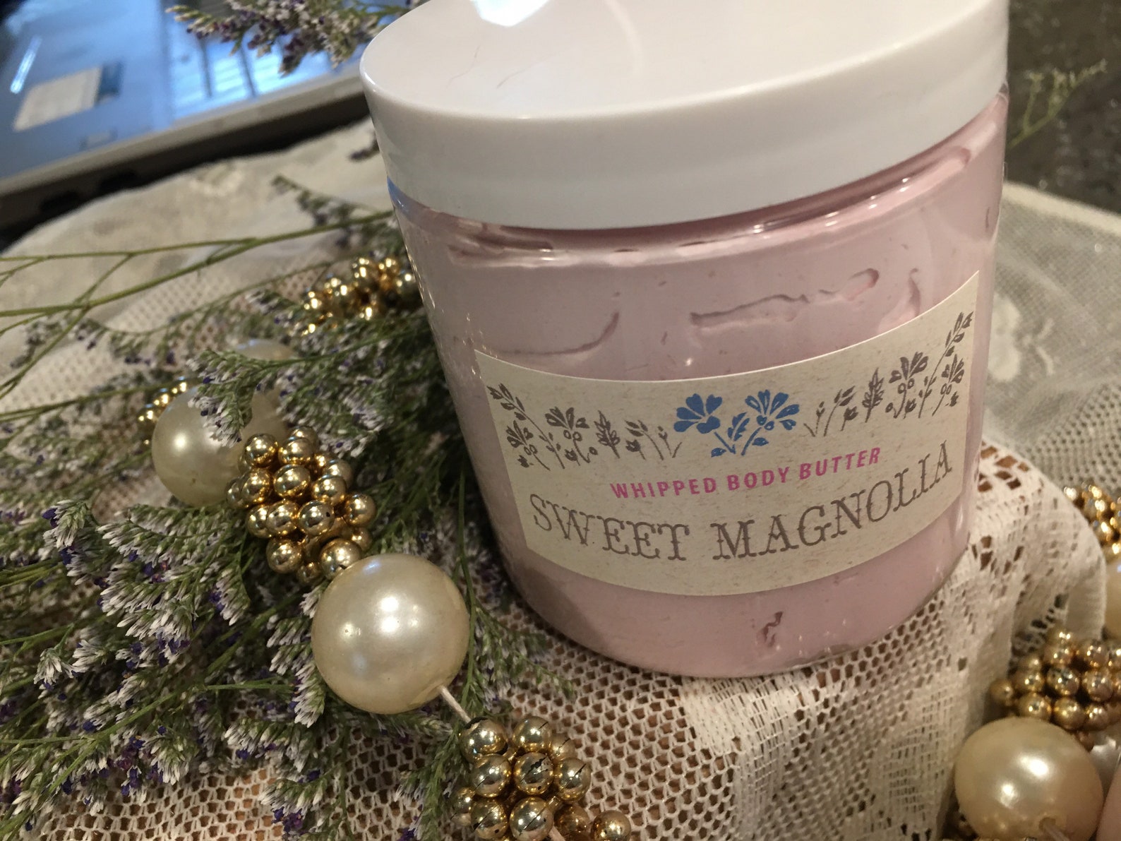 Magnolia Body Butter Floral Scented Skin Moisturizer Dry Etsy