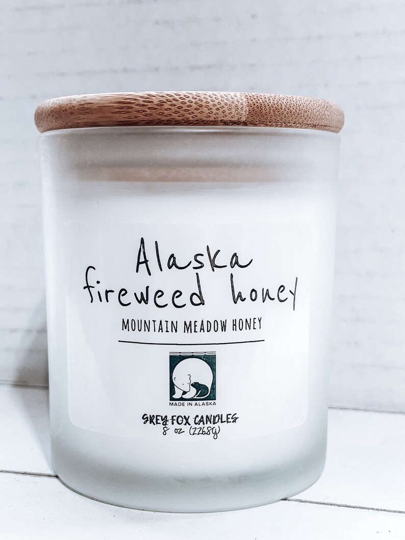 ALASKA Fireweed Honey Coconut Wax Candle* Made in Alaska*Small Business* Small Batch Candles* Handmade Candle