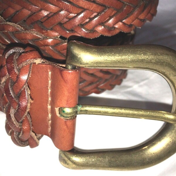 Braided Leather Belt - Etsy