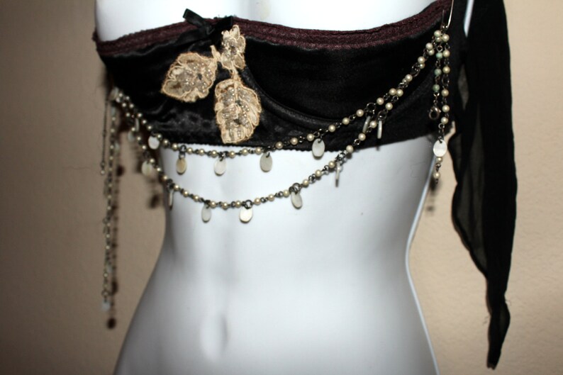 Open Cup Bra 34 /& Panty sm-xl Upsourced New Lingerie 3 pc set Sybil Re-Crafted