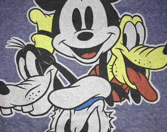 Mickey Mouse Vintage Tee Shirt , Goofy, Donald Duck, Pluto, Walt Disney Vintage Unisex