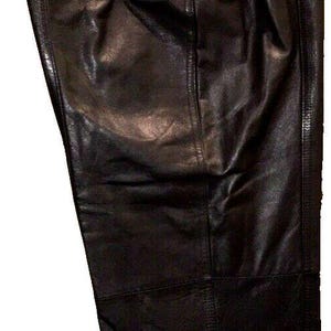 Toffs Leather Pleated Pants, Ultra High Waist, Quality Design, 25 inch image 3