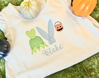Halloween Fairy Sketch Stitch Embroidery Design 4x4, 5x5, 6x6, 7x7, 8x8