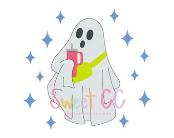 Basic Ghost Fill Stitch Embroidery Design 4x4, 5x5, 6x6, 7x7, 8x8 Halloween