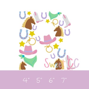 Letra R fuente occidental relleno puntada máquina bordado diseño 4", 5", 6", 7" vaquera, vaquero, botas, herradura, pony, caballo