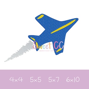 Blue Angel schizzo macchina ricamo Design 5 x 5, 5 x 7, 6 x 10 ragazzo, ragazza, estate, aerei, jet, getti