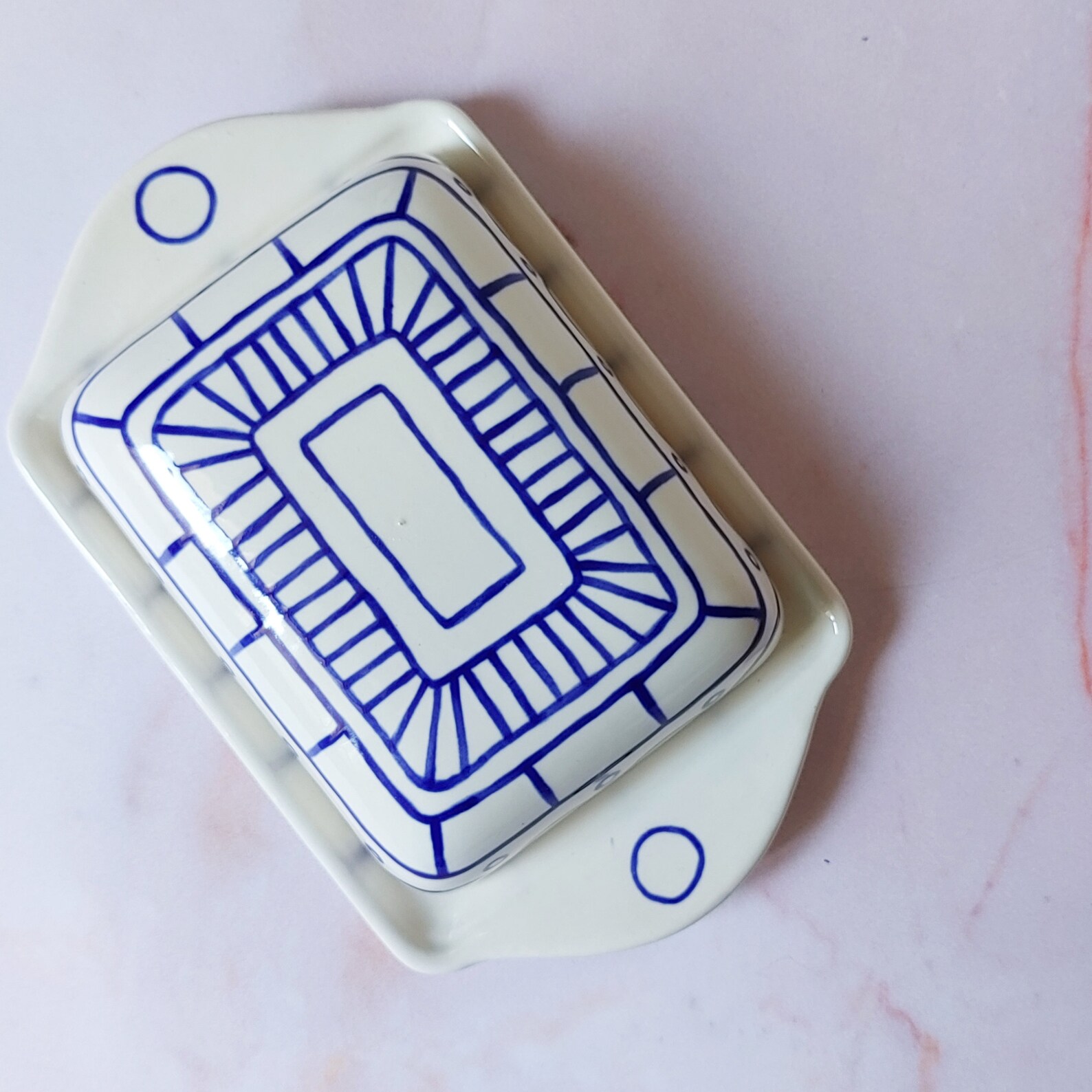 Ceramic Butter Keeper Hand Painted Butter Holder Butter Etsy