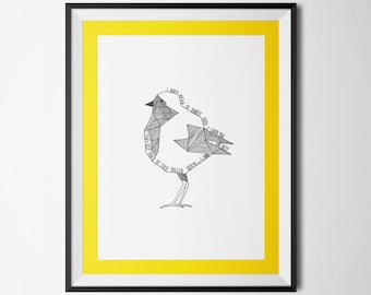 Leonard Cohen - Robin Print - Chelsea Hotel - SHIPPING INCLUDED