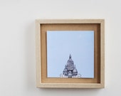 Montmartre - Paris prints - Paris church - Blue Parisian Sky print - SHIPPING INCLUDED