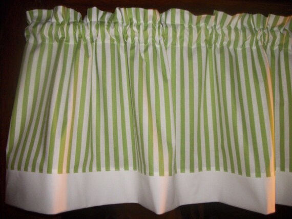 Nice lime green window valance Lime Green White Striped Fabric Window Topper Curtain Valance Etsy