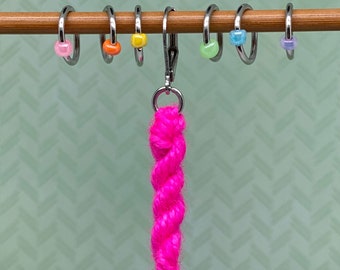 Mini Skein and Snag Free Stitch Markers- Rainbow