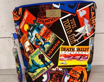 Spooky Postcard Project Bag