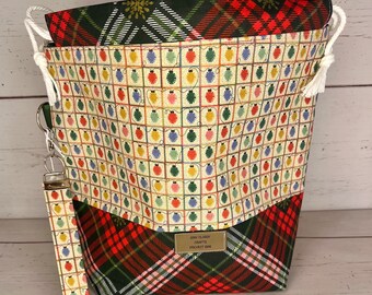 XMAS Plaid Project Bag