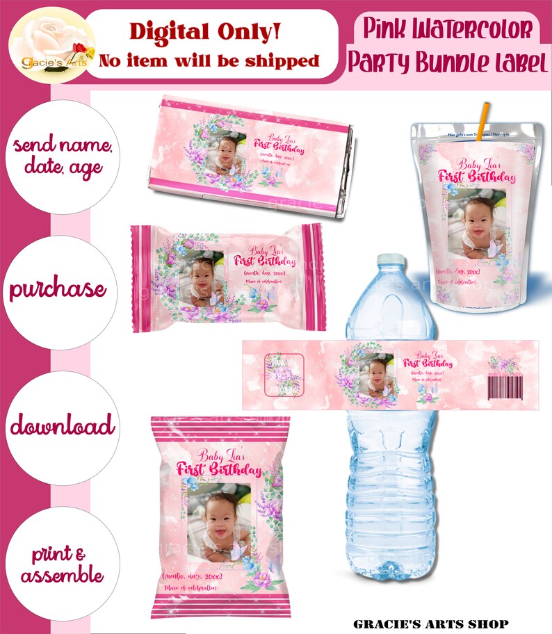 Download birthdaybaby shower BUNDLE Labels Digital No Shipping ...