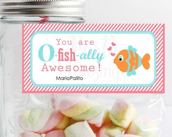 You Are O-fishally Awesome Printable Bag Topper Appreciation Candy Bag Topper For Friends P020