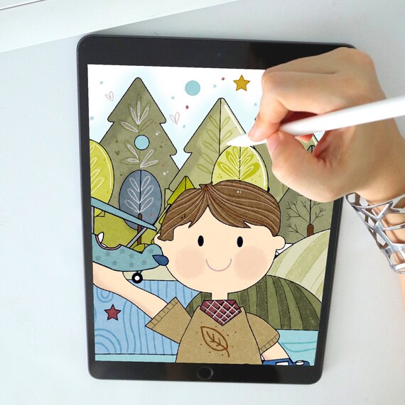 Download Travel Adventure Ipad Digital Coloring Book 10 Page Ipad Or Printable Mental Health Adult Coloring Book Procreate Coloring Book By Partymazing Catch My Party