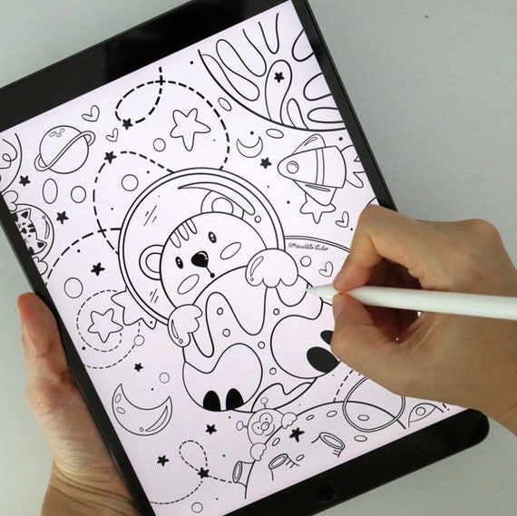 16 Page Space ADVENTURE Digital Coloring Book | printable or Ipad Use with Procreate Coloring Pages | PK21 | 522-1 Il_570xn