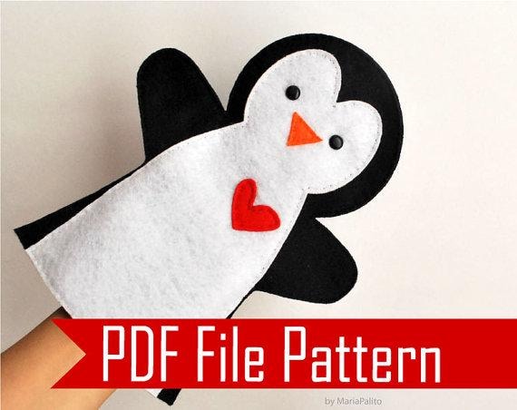 Kit Marionnettes à Main En Feutre DIY 6 Animaux - Loisirs Créatifs Enfants Avec Accessoires