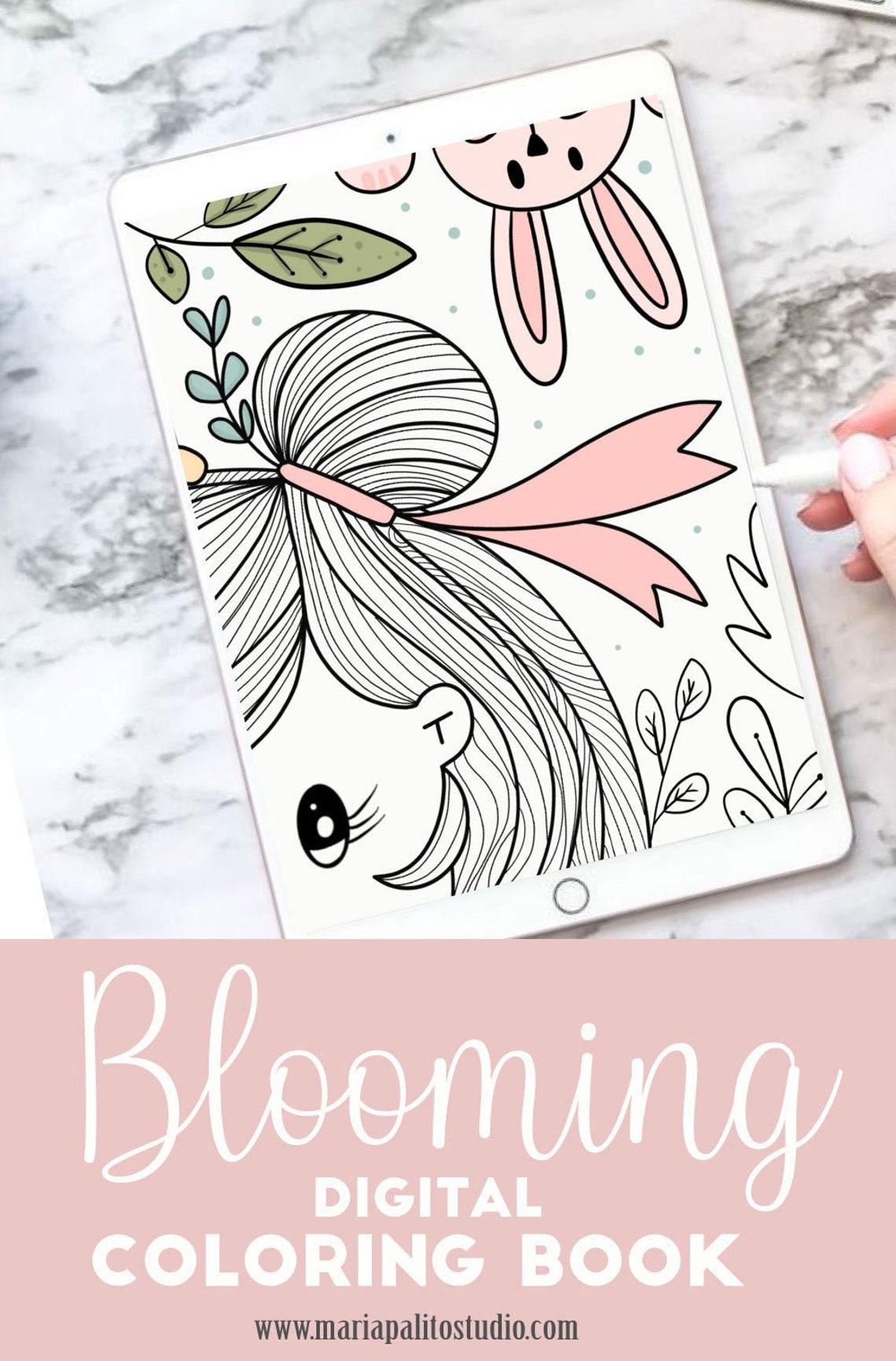 Digital Coloring Book Ipad Coloring Book Adult Coloring to | Etsy