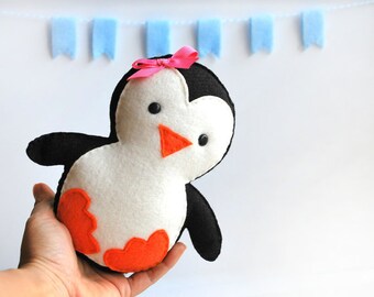 手縫い　可愛いペンギン～ ハンドメイド　可動関節 可愛いペンギン～ ハンドメイド 可動関節