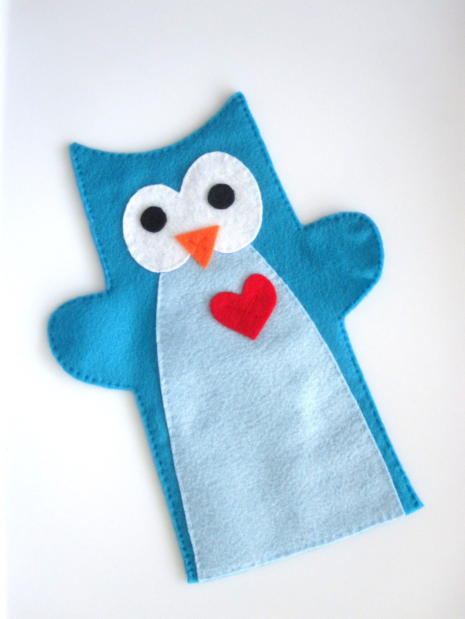 Kids Felt Owl Hand Puppet Sewing Pattern Easy Basic Felt Etsy