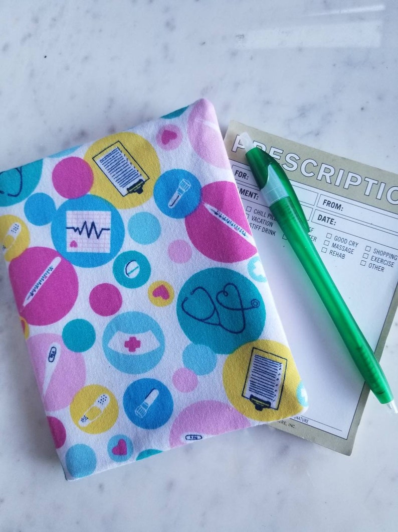 Nurse Theme Doctor's Prescription Pad Cover Holder Etsy