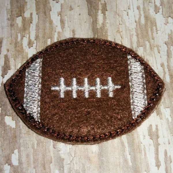 Set of 4 Football Sports Ball Vinyl Glitter Feltie Felt Embellishment Bow! Applique Embroidery Birthday Party Planner Clip Fealtie Team Foot