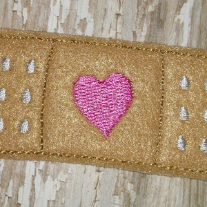 Set of 3 Bandaids Felties Feltie Felt Embellishment Bow! Bandaid Pretend Play Oversized Oversize Extra Large