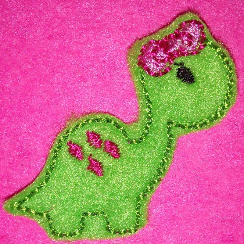 Crochet Dinosaur Applique Etsy