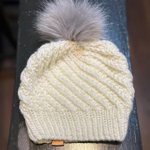 Spiral knitted hat