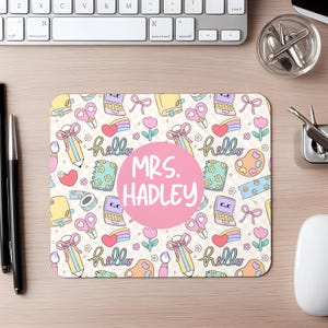 elementary Teacher Mouse Pad, Teacher mouse pad, personalized teachers mouse pad, teacher gift, teacher desk decor, back to school,